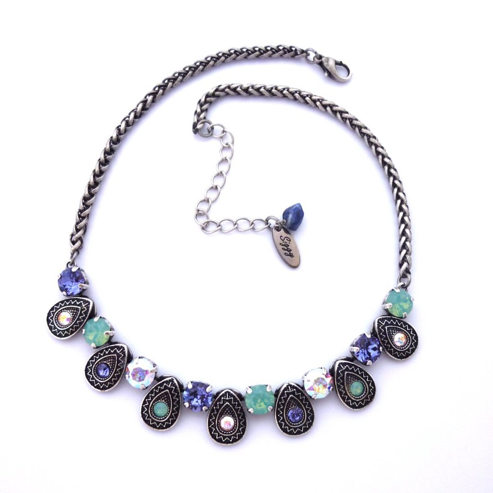 Swarovski Crystal Necklace and Matching Earrings Bohemian Tribal Collection